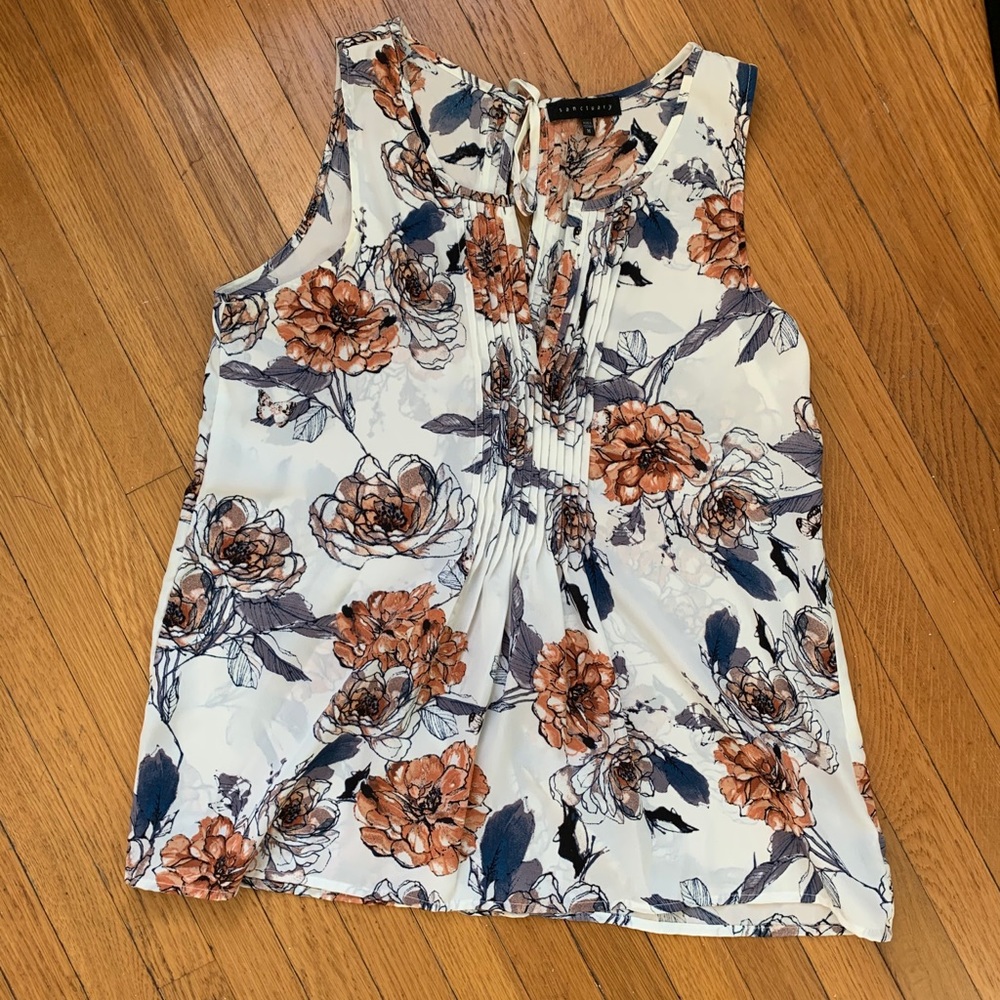 Sanctuary sleeveless pintuck top
